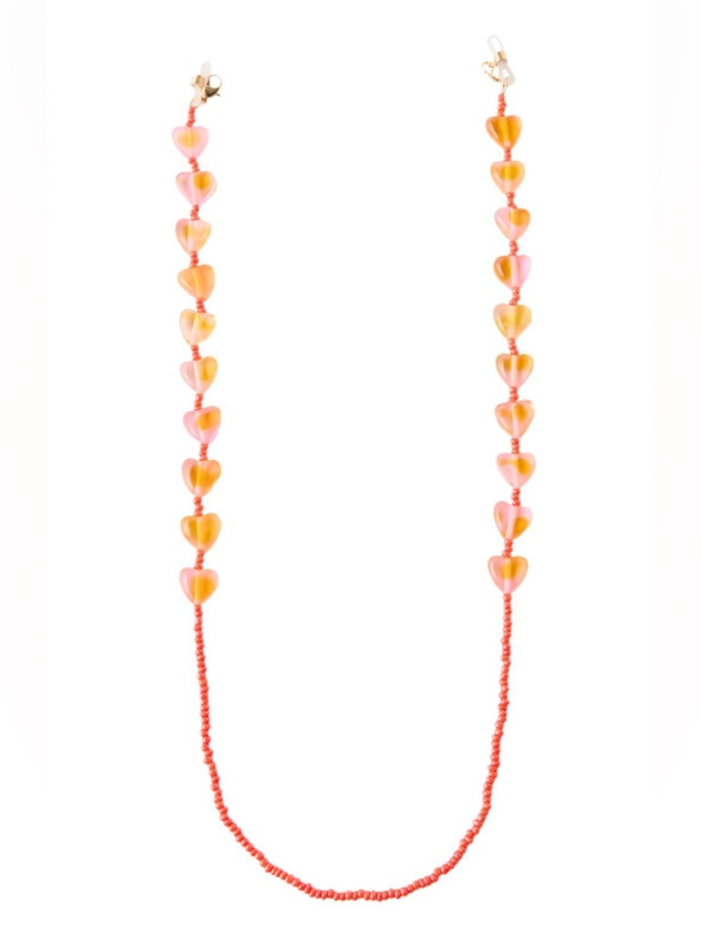 Zara Pink and Orange Heart Bead Kids glasses cord